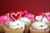 Jual Poster Valentine's Day Sweets Cake Cupcake Red background 1Z