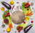 Jual Poster Vegetables Eggplant Tomatoes Lemons Spices Gray 1Z