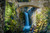 Jual Poster Bridge Earth Forest Waterfall Waterfalls Waterfall APC