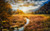 Jual Poster Mountains Rivers Fields Autumn Clouds 1Z