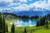 Jual Poster Scenery Mountains Lake Grasslands Canada Banff 1Z