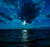 Jual Poster Sea Sky Night Clouds Moon Horizon 1Z