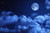 Jual Poster Sky Night Moon Clouds 1Z 002
