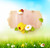 Jual Poster Spring Camomiles Ladybugs Template greeting card 1Z