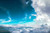 Jual Poster blue sky clouds 5k WPS