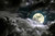 Jual Poster full moon clouds dark sky 5k WPS
