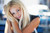 Jual Poster Blonde Blue Eyes Face Girl Mood Smile Woman Models Model APC