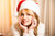 Jual Poster Blonde Face Girl Model Santa Hat Smile Woman Models Model APC