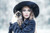 Jual Poster Blue Eyes Cat Girl Hat Model Winter Woman Models Model APC