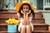 Jual Poster Brunette Depth Of Field Girl Hat Model Woman Models Model9 APC
