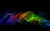 Jual Poster ribbon rainbow flow dark background black 4k WPS