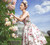 Jual Poster Actresses Emilia Clarke Actress Dress English Floral Flower Lipstick Pink Rose Bush Wreath8 APC