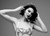 Jual Poster Models Kendall Jenner Black & White Brunette Crown Lipstick Vintage APC