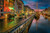 Jual Poster Amsterdam Boat Building Canal Copenhagen Denmark Evening House Night Reflection Town Cities Copenhagen APC