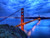 Jual Poster Blue Bridge Dusk Golden Gate HDR Light Man Made San Francisco Bridges Golden Gate APC