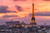 Jual Poster Building City Cityscape Dusk Eiffel Tower France Monument Paris Sky Sunset Monuments Eiffel Tower APC