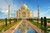 Jual Poster Building Dome India Monument Park Reflection Taj Mahal Monuments Taj Mahal APC