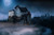 Jual Poster Castle Fog Full Moon Night Castles Castle1 APC