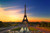 Jual Poster City Eiffel Tower France Monument Paris Sunset Monuments Eiffel Tower APC