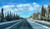 Jual Poster Cloud Road Snow Tree Winter Man Made Road APC