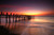 Jual Poster Horizon Ocean Pier Sea Sunset Man Made Pier APC