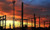 Jual Poster Industrial Power Grid Power Line Sunset Twilight Man Made Power Line APC