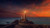 Jual Poster Lighthouse Sky Sunset orange (Color) Buildings Lighthouse APC