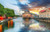 Jual Poster Berlin Germany Houses Rivers Clouds Canal 1Z