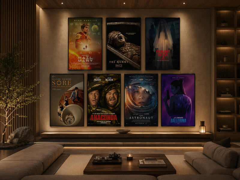 Poster film mewah untuk dekor interior