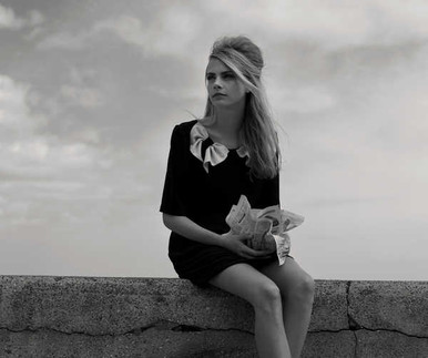 Models Cara Delevingne Actress Black & White English Model4 APC ...