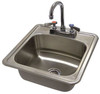 Advance Tabco DI-1-1515-X 1 Bay Drop-In Sink  -12.25 X 10.25 bowl