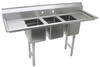 Advance Tabco K7-CS-32 64" Convenience Store Sink - L&R Drainboard