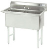 Advance Tabco FC-2-1515-X 2 Compartment Sink 15" x 15" x 12" Bowls