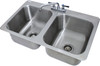 Advance Tabco DI-2-1410 2 Bay Drop-In Sink - 14" x 16" x 10" Bowls