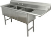 Advance Tabco FC-3-1818-18R-X 3 Compartment Sink - 18" R Drainboard