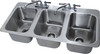 Advance Tabco DI-3-10 3 Bay Drop-In Sink- 10" x 14" x 10" Bowls