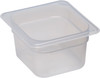 Cambro 64PP190 1/6 Size Translucent Food Storage Pan - 4" Deep