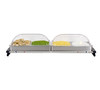 Cadco WTBS-4RT Jumbo Buffet Server with Clear Low-profile Rolltop Lids