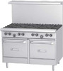 Garland US Range G48-4G24SS 48" Starfire Range -Burners, Griddle, Storage