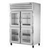 True Manufacturing STR2R-4HG-HC Spec Series 2 Section Refrigerator with Half Height Glass Doors - All Stainless