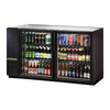 True Manufacturing TBB-24GAL-60G-HC-LD Back Bar Cooler Galvanized Top - 2 Glass Door - 60" Wide - 24" Deep