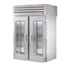 True Manufacturing STR2RRT-2G-2S Spec Series 2 Section Roll Thru Refrigerator with Glass Front and Solid Rear Doors - All Stainless