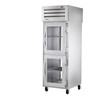 True Manufacturing STG1RPT-2HG-1G-HC Spec Series 1 Section Refrigerated Pass Thru Cabinet with Half Height Front and Full Rear Glass Door