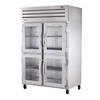 True Manufacturing STA2H-4HG Spec Series 2 Section Heated Reach In Cabinet with Half Height Glass Doors - Aluminum Interior