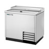 True Manufacturing TD-36-12-S-HC 24" Bottle Cooler - 14 Cases - Stainless Exterior - Glide Lid