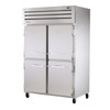 True Manufacturing STR2F-4HS-HC Spec Series 2 Section Freezer with Half Height Solid Doors - All Stainless