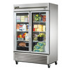 True Manufacturing TS-49G-HC~FGD01 2 Section Refrigerator - Full Height Glass Doors - All Stainless