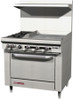 Southbend S36D-1G S-Series 36" Gas Range with 4 Burners - 12" Manual Griddle - Standard Oven