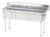 Advance Tabco FE-3-1515-X 3 Compartment Sink - 50"