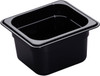 Cambro 64HP110 1/6 Size High Heat X-Pan - 4" Deep - Black Onyx